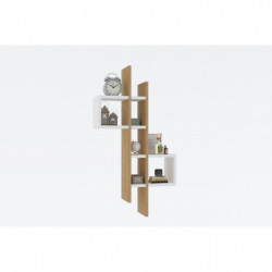 Estante de pared Emse zafiro roble blanco Practica Hogar