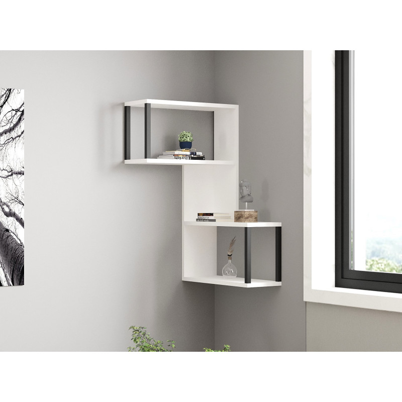 Estante de pared Lecco blanco Practica Hogar Estante de pared Lecco blanco Practica Hogar