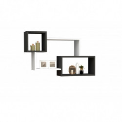 Estante de pared Afro antracita blanco Practica Hogar