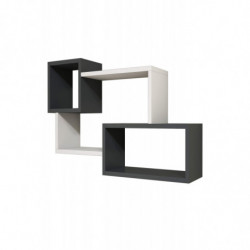 Estante de pared Afro antracita blanco Practica Hogar