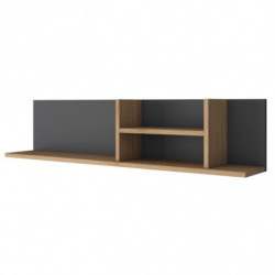 Estante de pared AE103-2640 antracita nogal Practica Hogar