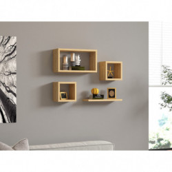 Estante de pared Babi roble zafiro Practica Hogar