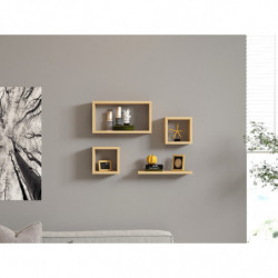 Estante de pared Babi roble zafiro Practica Hogar
