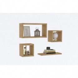 Estante de pared Babi roble zafiro Practica Hogar