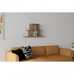 Estante de pared Nell nogal Practica Hogar
