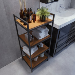 Mueble de baño Wismar L2040 negro nogal Practica Hogar