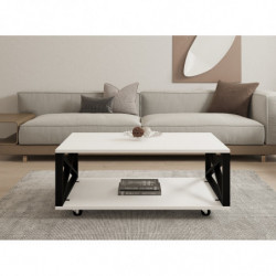Mesa de centro Berk blanco negro Practica Hogar