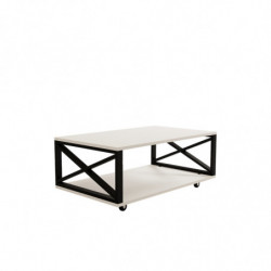 Mesa de centro Berk blanco negro Practica Hogar