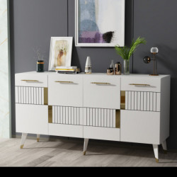 Aparador Moda Blanco Oro Practica Hogar