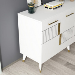 Aparador Moda Blanco Oro Practica Hogar