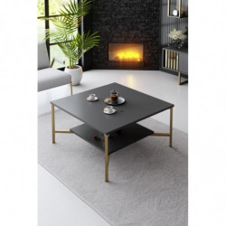 Mesa de centro Gold Line antracita negro Practica Hogar