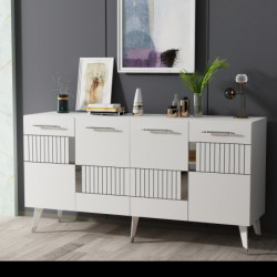 Aparador Moda Blanco Plata Practica Hogar
