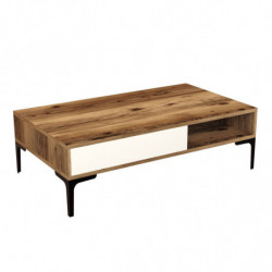Mesa de centro istanbul crema nogal Practica Hogar