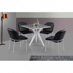 Mesa comedor Kare Ares-1472 gris blanco Practica Hogar