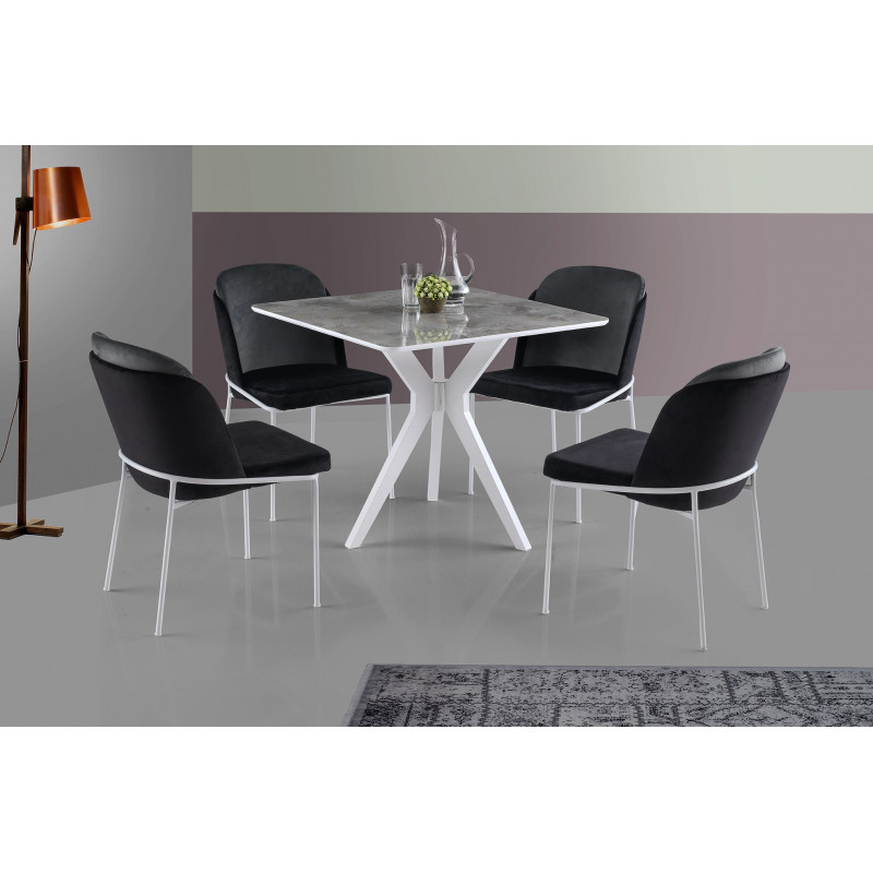 Mesa comedor Kare Ares-1472 gris blanco Practica Hogar Mesa comedor Kare Ares-1472 gris blanco Practica Hogar