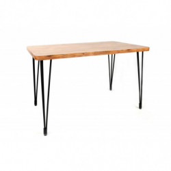 Mesa comedor Lagos-1422 negro nogal Practica Hogar