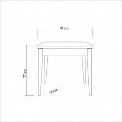 Mesa comedor Oliver Kar Barok negro Practica Hogar