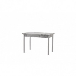 Mesa de comedor extensible Polo-1305 gris blanco Practica Hogar