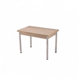 Mesa de comedor extensible Polo-1307 plateado roble Practica Hogar