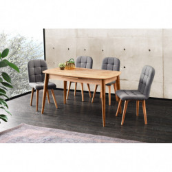 Mesa de comedor extensible Retro-1192 roble zafiro Practica Hogar