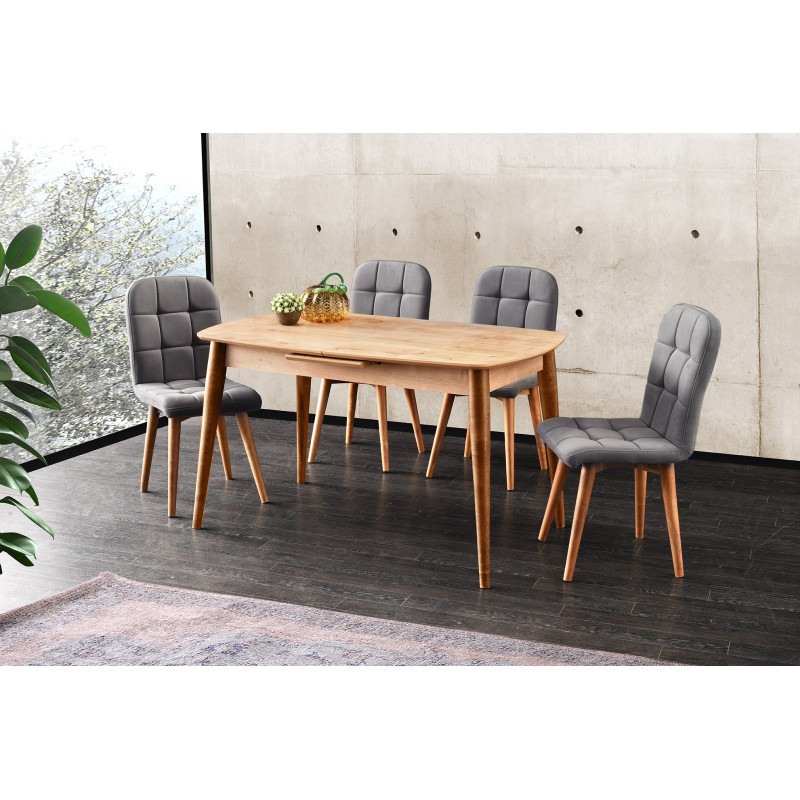 Mesa de comedor extensible Retro-1192 roble zafiro Practica Hogar Mesa de comedor extensible Retro-1192 roble zafiro Practica Hogar