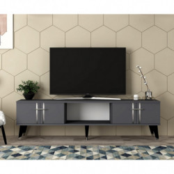Mueble TV Asel Antracita Plata Practica Hogar
