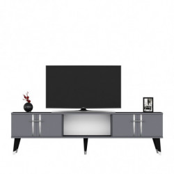 Mueble TV Asel Antracita Plata Practica Hogar