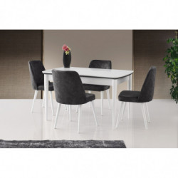 Mesa de comedor extensible Vega-1131 blanco Practica Hogar