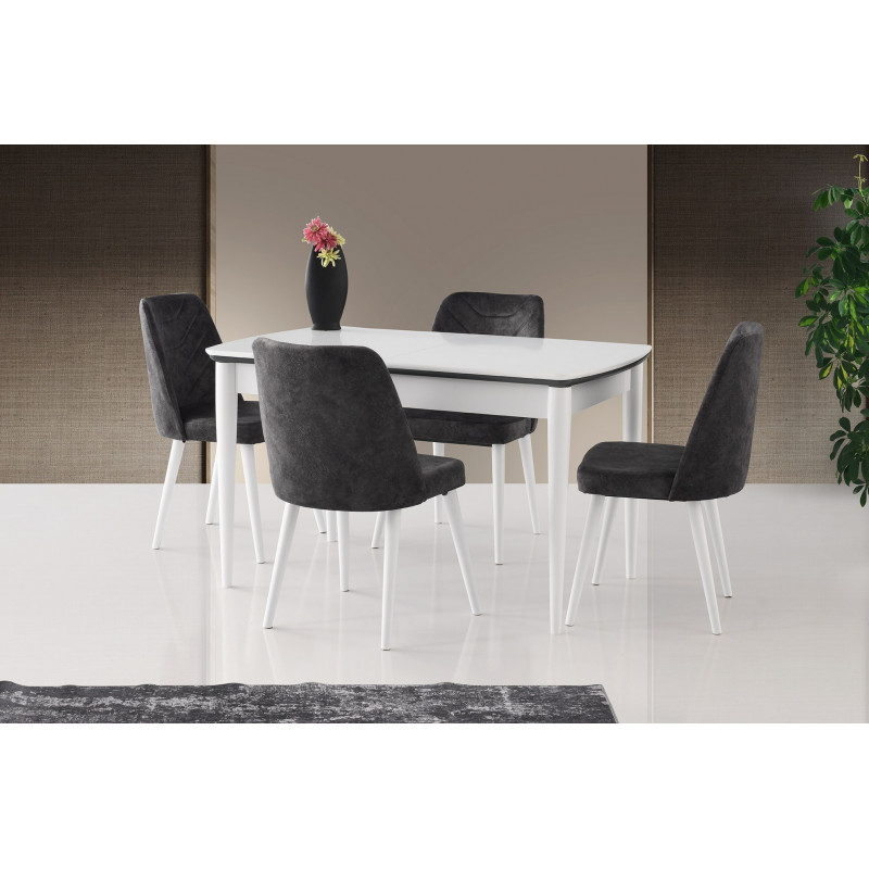 Mesa de comedor extensible Vega-1131 blanco Practica Hogar Mesa de comedor extensible Vega-1131 blanco Practica Hogar