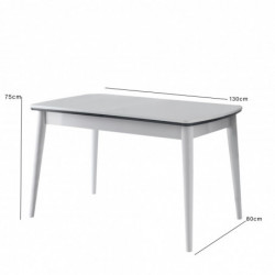 Mesa de comedor extensible Vega-1131 blanco Practica Hogar