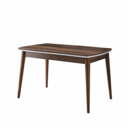 Mesa de comedor extensible Vega-1133 blanco nogal Practica Hogar