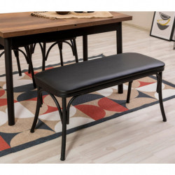 Set mesa comedor extensible y sillas (4 piezas) Oliver negro Practica Hogar