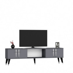 Mueble TV Asel Antracita Plata Practica Hogar