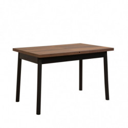 Set mesa comedor extensible y sillas (4 piezas) Oliver negro Practica Hogar