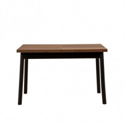 Set mesa comedor extensible y sillas (4 piezas) Oliver negro Practica Hogar