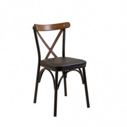 Set mesa comedor extensible y sillas (4 piezas) Oliver negro Practica Hogar