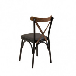 Set mesa comedor extensible y sillas (4 piezas) Oliver negro Practica Hogar