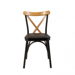Set mesa comedor extensible y sillas (4 piezas) Oliver negro Practica Hogar