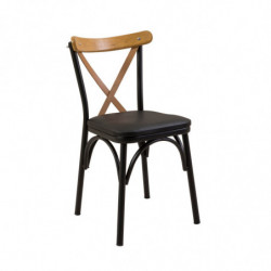 Set mesa comedor extensible y sillas (4 piezas) Oliver negro Practica Hogar