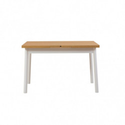 Set mesa comedor extensible y sillas (4 piezas) Oliver blanco Practica Hogar
