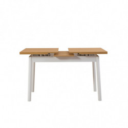 Set mesa comedor extensible y sillas (4 piezas) Oliver blanco Practica Hogar