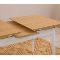 Set mesa comedor extensible y sillas (4 piezas) Oliver blanco Practica Hogar