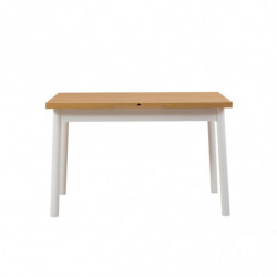 Set mesa comedor extensible y sillas (4 piezas) Oliver blanco Practica Hogar