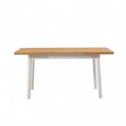 Set mesa comedor extensible y sillas (4 piezas) Oliver blanco Practica Hogar