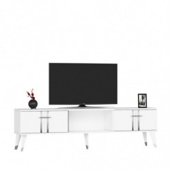 Mueble TV Asel Blanco Plata Practica Hogar