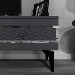 Mueble TV ipek Antracita Plata Practica Hogar