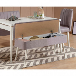 Set mesa comedor extensible y sillas (4 piezas) Vina 0701-3 gris blanco Practica Hogar