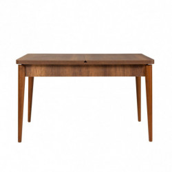 Set mesa comedor extensible y sillas (4 piezas) Vina 0900 3 piedra nogal Practica Hogar