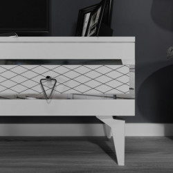 Mueble TV ipek Blanco Plata Practica Hogar