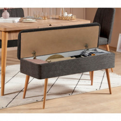 Set mesa comedor extensible y sillas (4 piezas) Vina 1053-3 pino atlántico antracita Practica Hogar